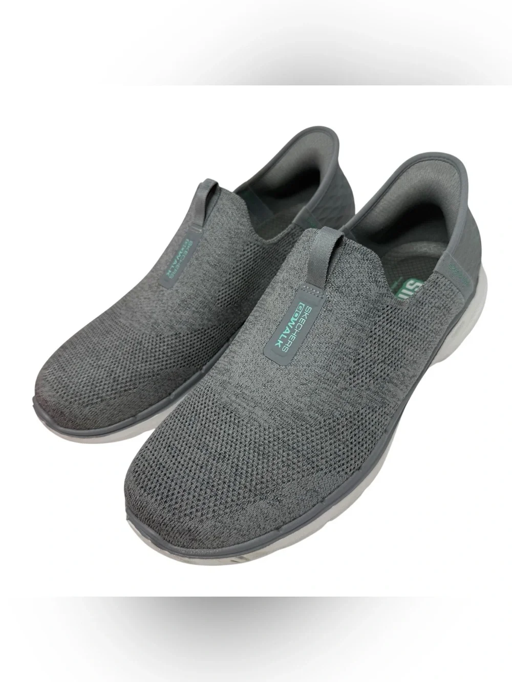 Skechers Slip Ins Womens Size 9.5 Gray Go Walk 6 Fabulous View Hands free shoes